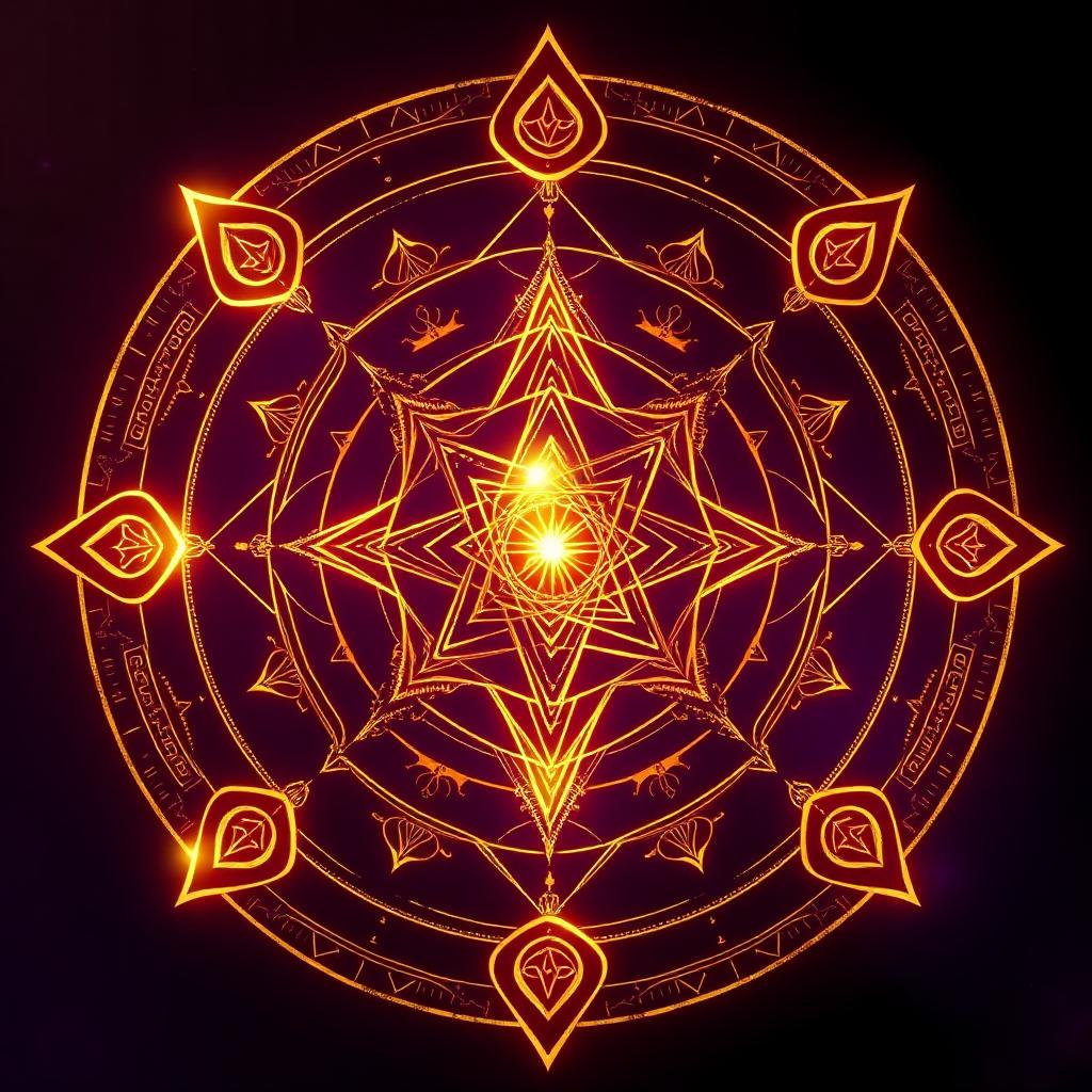 Mandala numerológica dourada